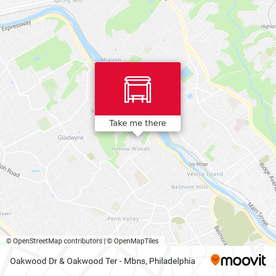 Oakwood Dr & Oakwood Ter - Mbns map