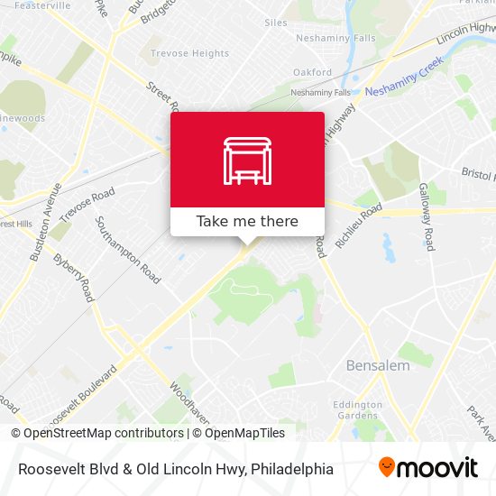 Roosevelt Blvd & Old Lincoln Hwy map