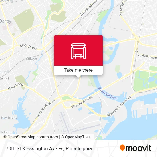 70th St & Essington Av - Fs map