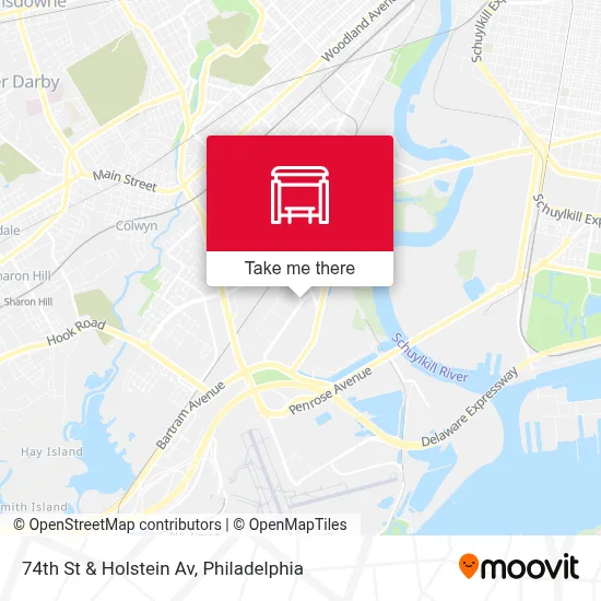 74th St & Holstein Av map