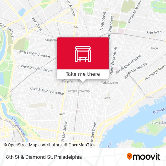 Mapa de 8th St & Diamond St