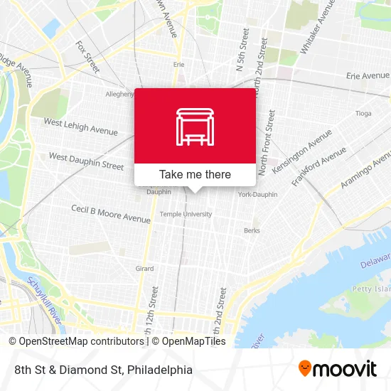 8th St & Diamond St map