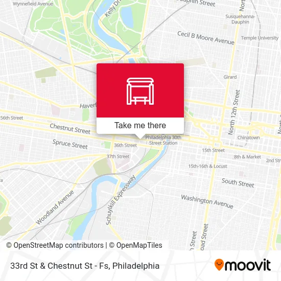 33rd St & Chestnut St - Fs map