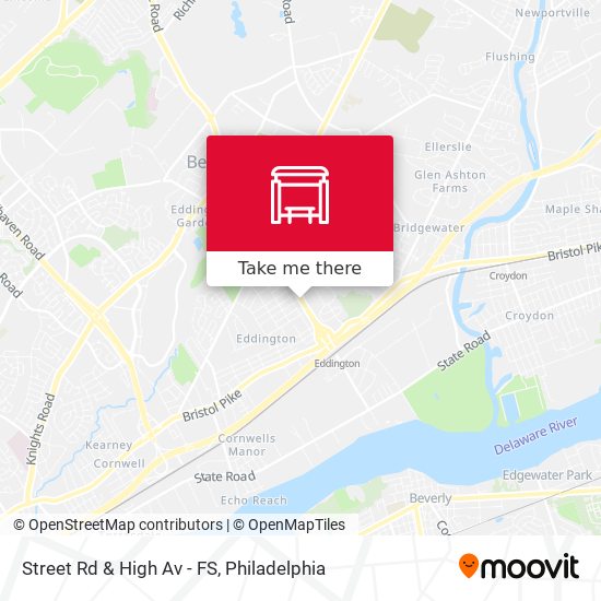 Street Rd & High Av - FS map