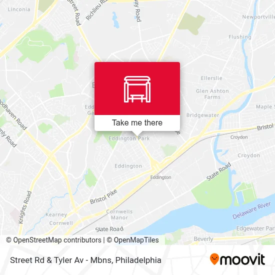 Street Rd & Tyler Av - Mbns map