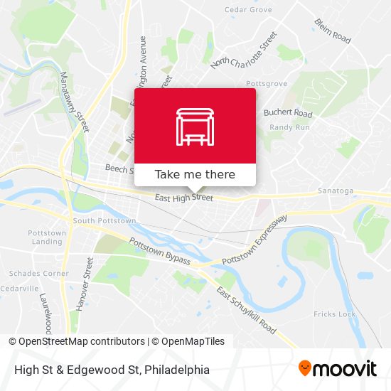High St & Edgewood St map