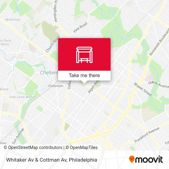 Whitaker Av & Cottman Av map