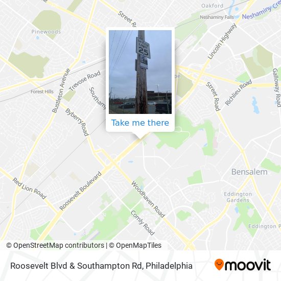 Roosevelt Blvd & Southampton Rd map