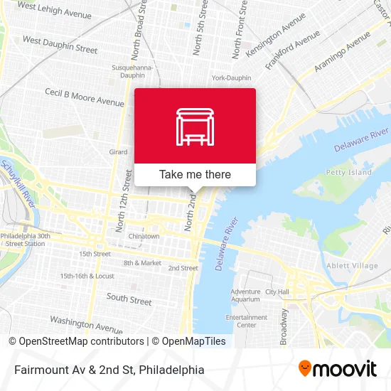 Fairmount Av & 2nd St map