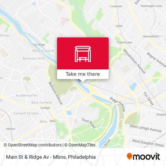 Main St & Ridge Av - Mbns map