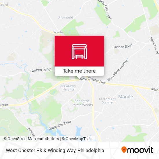 West Chester Pk & Winding Way map