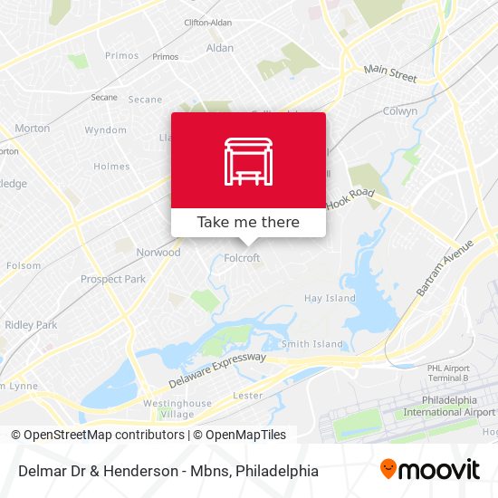 Delmar Dr & Henderson - Mbns map