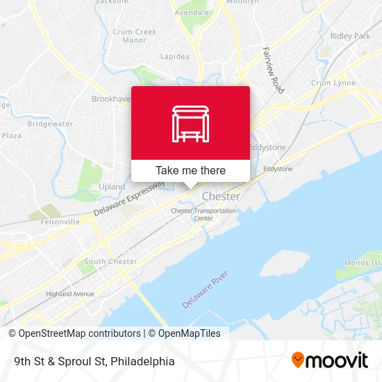9th St & Sproul St map