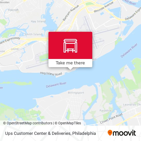 Mapa de Ups Customer Center & Deliveries