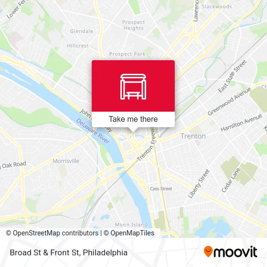 Broad St & Front St map