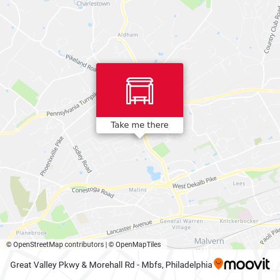 Great Valley Pkwy & Morehall Rd - Mbfs map