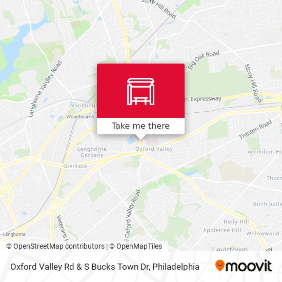 Oxford Valley Rd & S Bucks Town Dr map