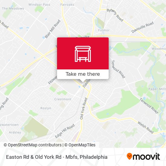 Mapa de Easton Rd & Old York Rd - Mbfs