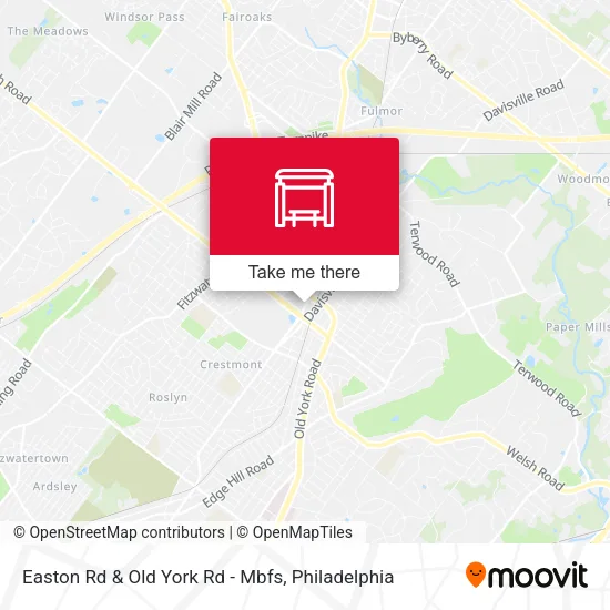 Easton Rd & Old York Rd - Mbfs map