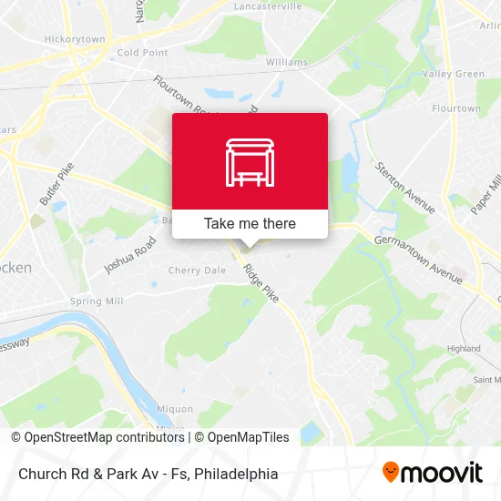 Church Rd & Park Av - Fs map