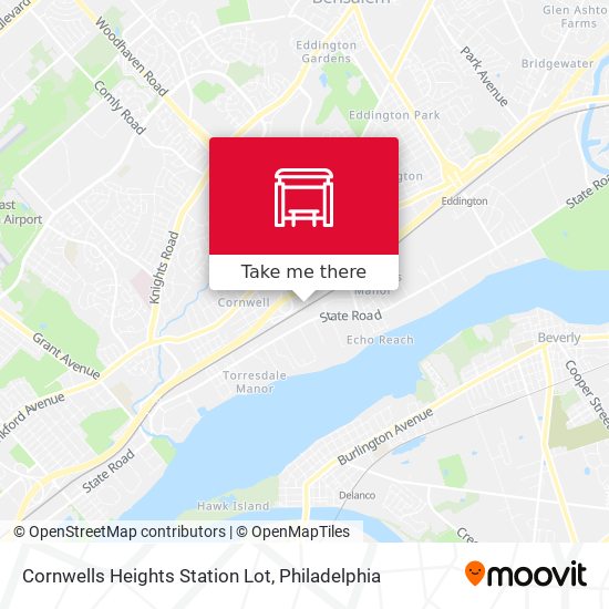 Cornwells Heights Station Lot map