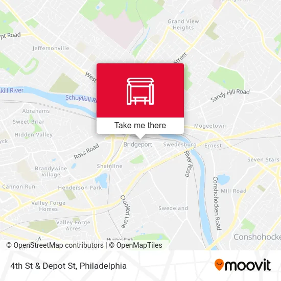 4th St & Depot St map