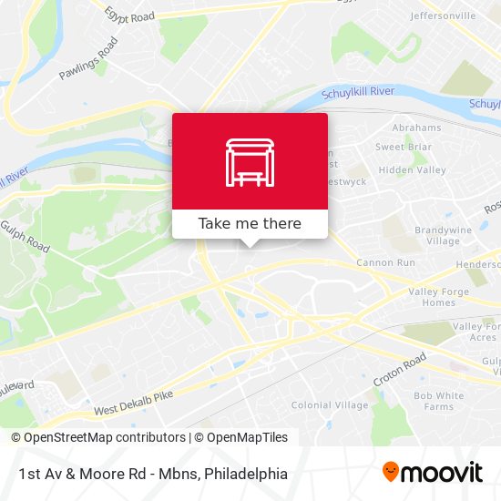 1st Av & Moore Rd - Mbns map