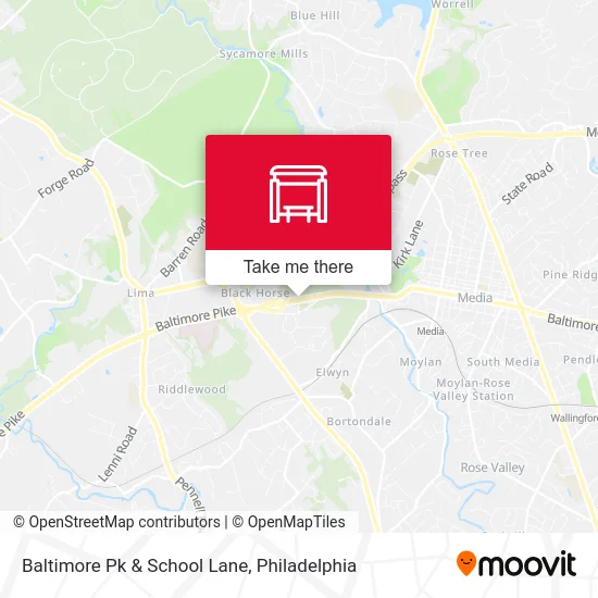 Baltimore Pk & School Lane map