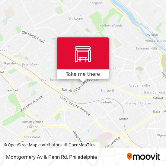 Montgomery Av & Penn Rd map