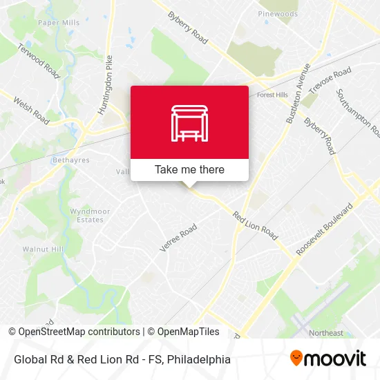 Global Rd & Red Lion Rd - FS map