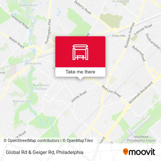 Global Rd & Geiger Rd map