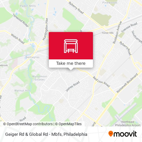 Mapa de Geiger Rd & Global Rd - Mbfs