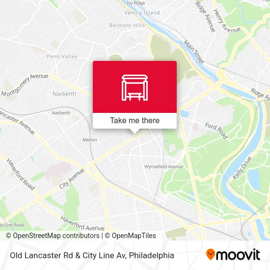 Mapa de Old Lancaster Rd & City Line Av