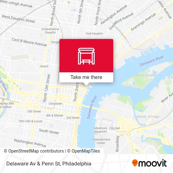 Delaware Av & Penn St map