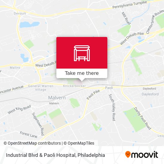 Mapa de Industrial Blvd & Paoli Hospital