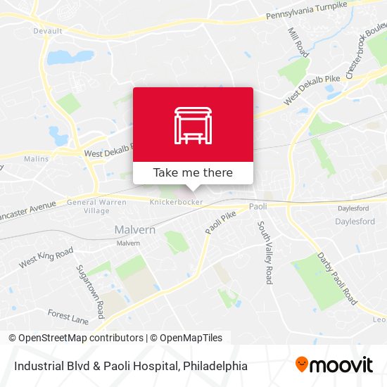 Mapa de Industrial Blvd & Paoli Hospital