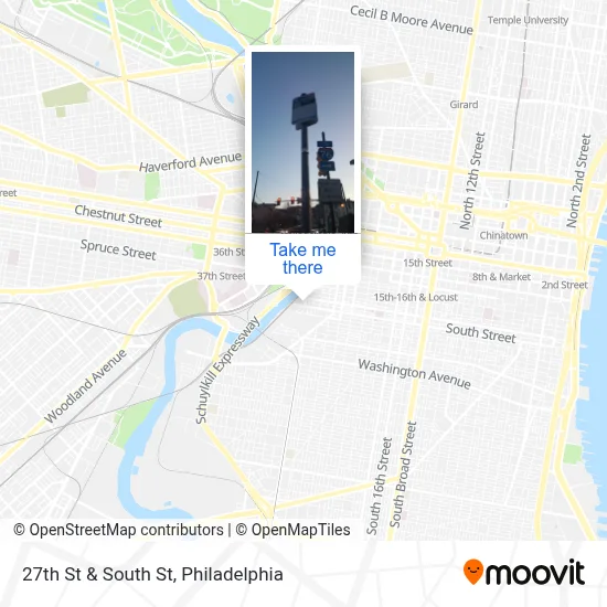 27th St & South St map