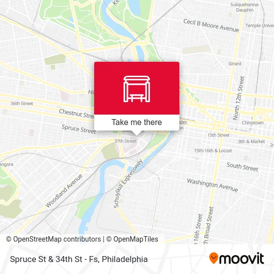 Spruce St & 34th St - Fs map