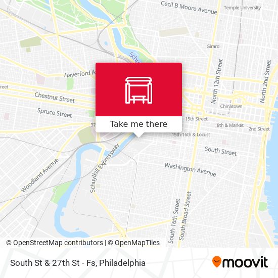 South St & 27th St - Fs map