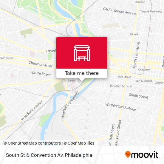 South St & Convention Av map