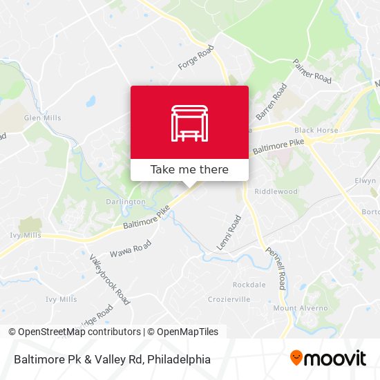 Baltimore Pk & Valley Rd map
