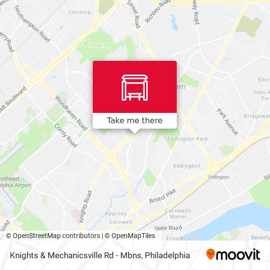 Knights & Mechanicsville Rd - Mbns map