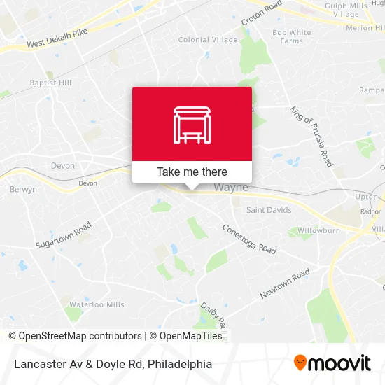 Lancaster Av & Doyle Rd map