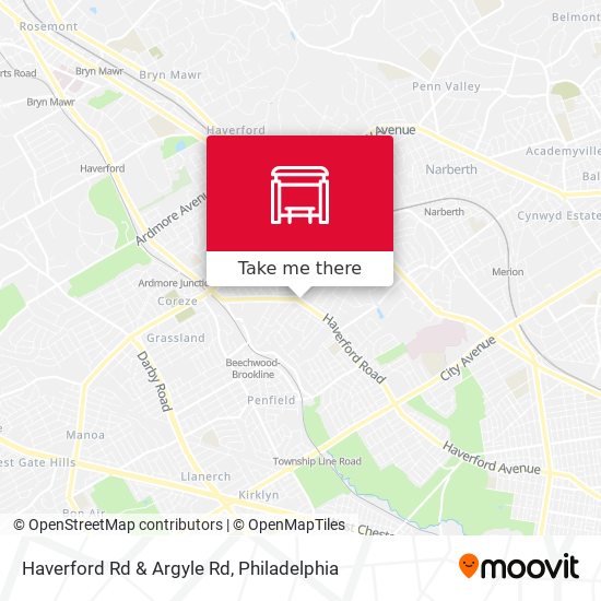 Mapa de Haverford Rd & Argyle Rd