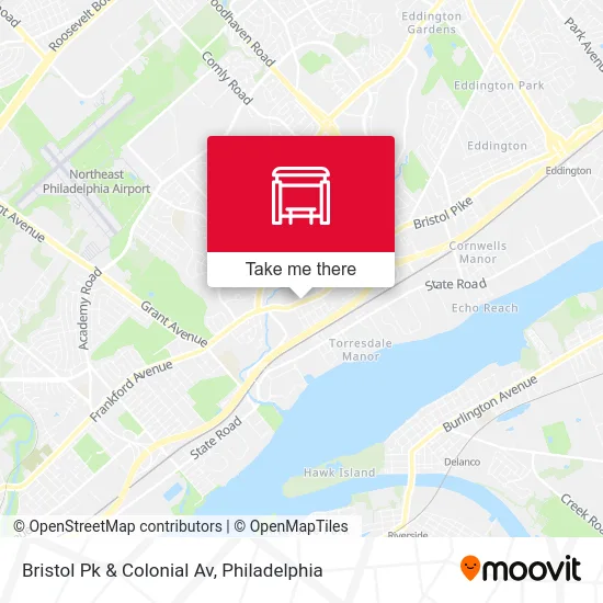 Bristol Pk & Colonial Av map