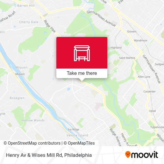 Henry Av & Wises Mill Rd map