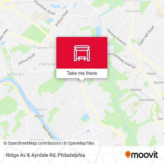 Ridge Av & Ayrdale Rd map