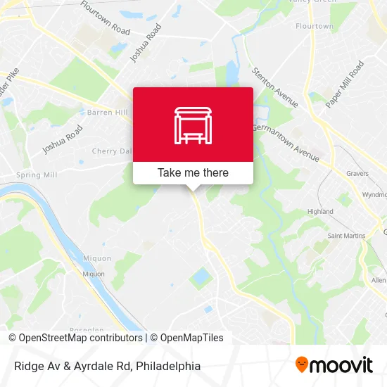 Ridge Av & Ayrdale Rd map