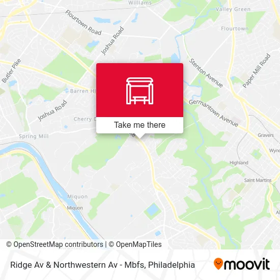 Ridge Av & Northwestern Av - Mbfs map