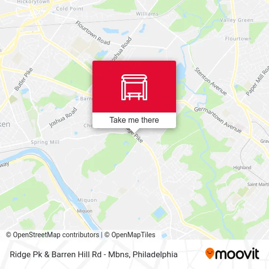 Ridge Pk & Barren Hill Rd - Mbns map